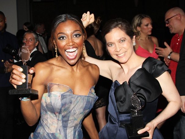 Patina Miller and Diane Paulus with Tony Awards