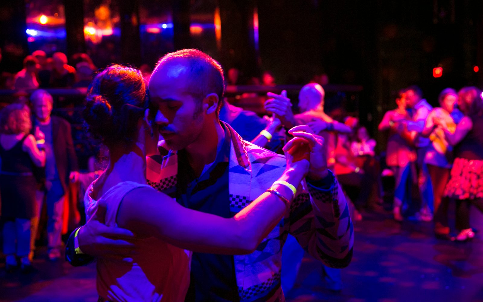 Patrons dancing at Milonga Night.
