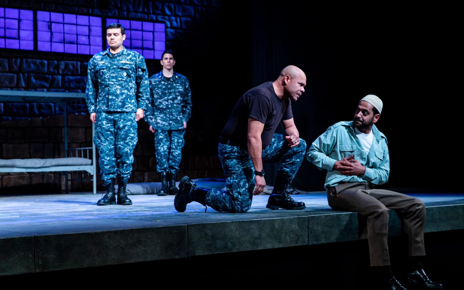 Derek Garza, Daniel José Molina, Chris Butler, and Neimah Djourabchi in Othello.