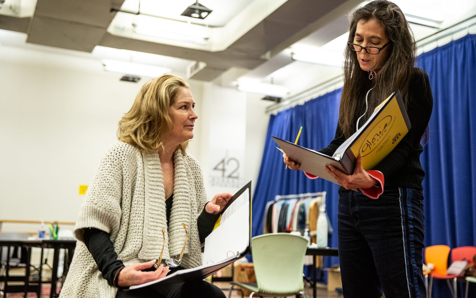 Patricia Kalember and Diane Paulus in rehearsal