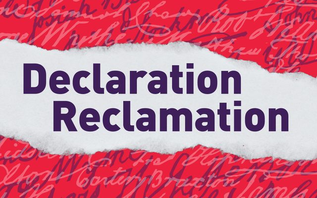 Declaration Reclamation Declaration Reclamation